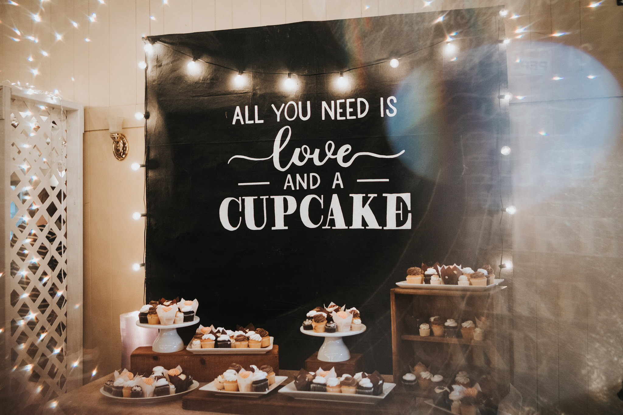 Wedding cupcake display